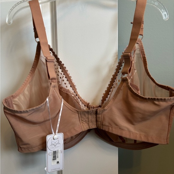 NWT Elomi Women's Matilda Underwire Plunge Bra, Cafe Au Lait, 40E (UK sizing) - Picture 5 of 5